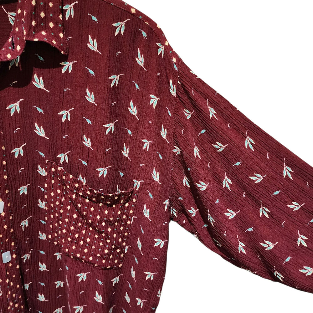 Vintage Blouse 1990s Button Down - Picture 3 of 6